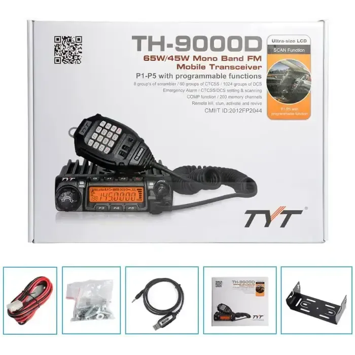 A mono band FM mobile transceiver with programmable functions and an ultra-size LCD.