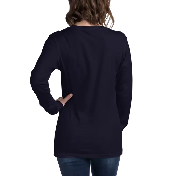 Navy long-sleeved shirt.