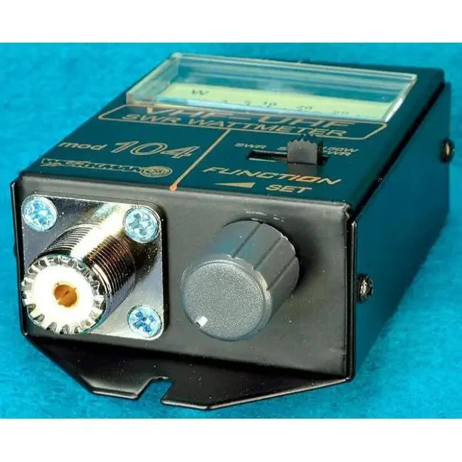 Black metal SWR wattmeter.