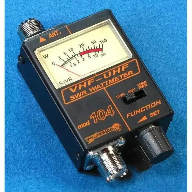 Black VHF-UHF SWR wattmeter.