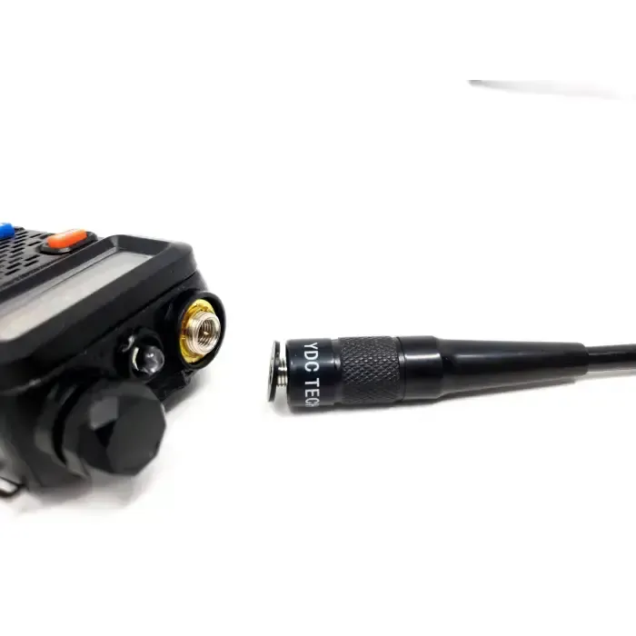 Black radio antenna connector.