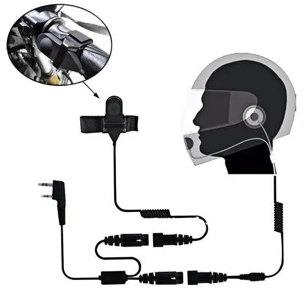 Motorcycle Helmet Headset Speaker Remote PTT Microphone