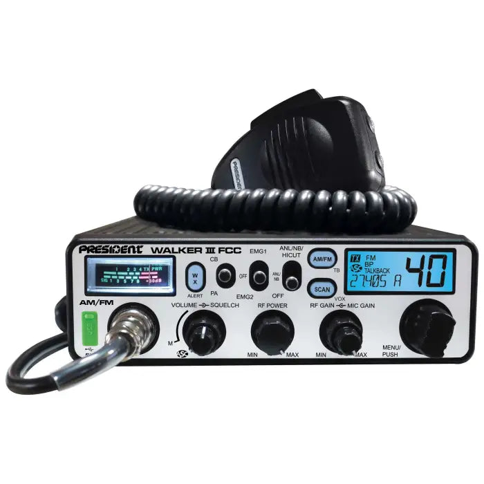 President Walker III AM / FM 40 Channel CB Radio