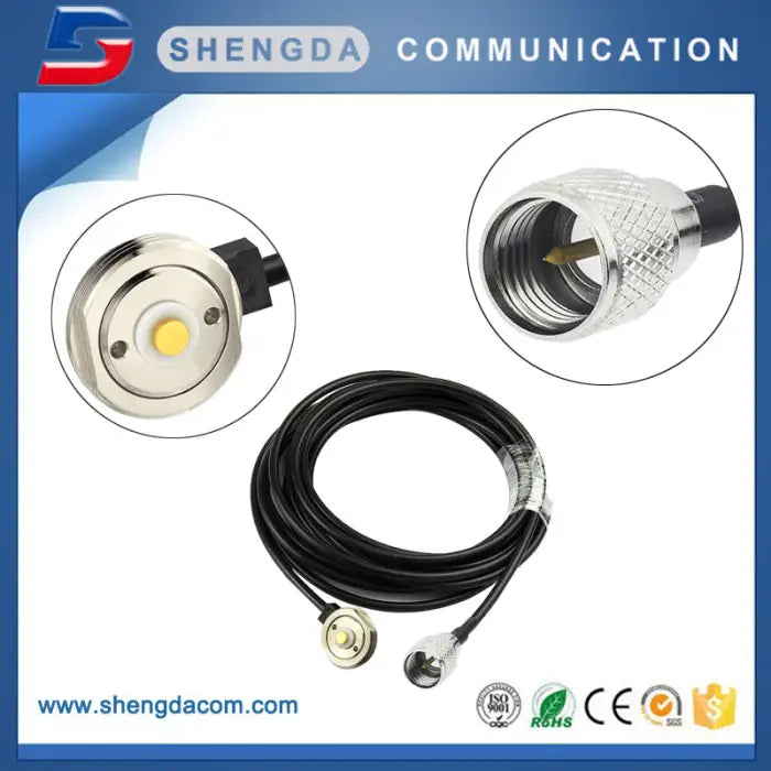 ShengDa Com SDNC1 NMO 3/4 Inch Mobile Antenna Mount With 4M