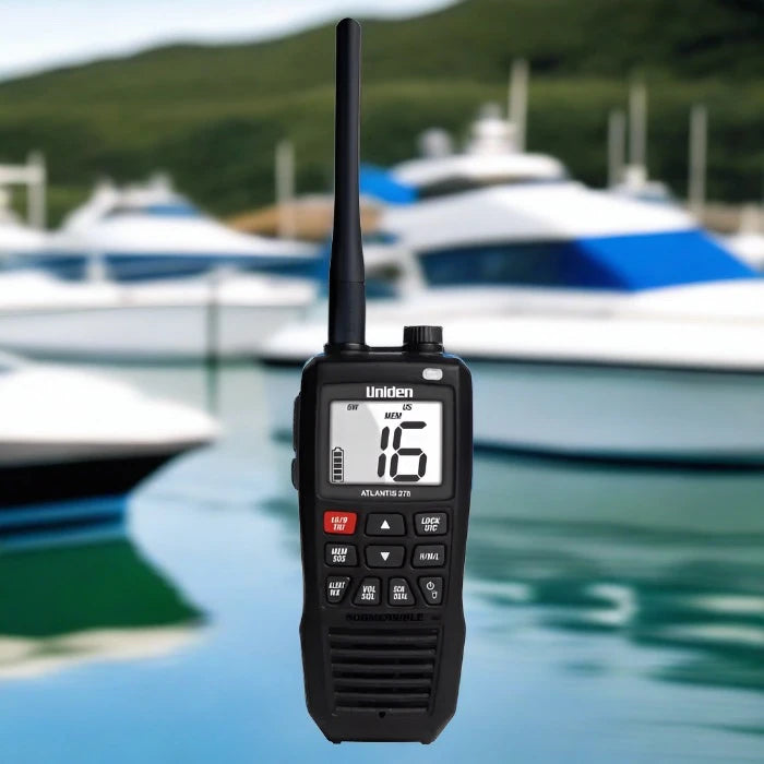 Uniden Atlantis 275 IPX8 Submersible Floating VHF Marine Two