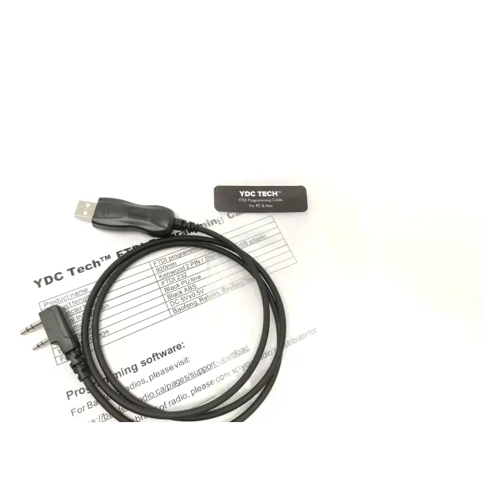 YDC TECH™ FTDI Genuine USB Programming Cable for BTECH