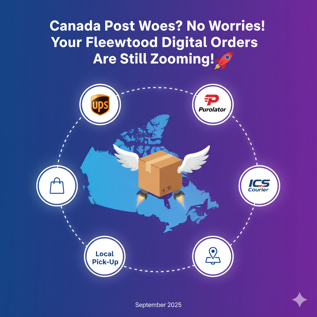 Canada Post Woes? No Worries! Your Fleetwood Digital Orders Are Still Zooming! 🚀