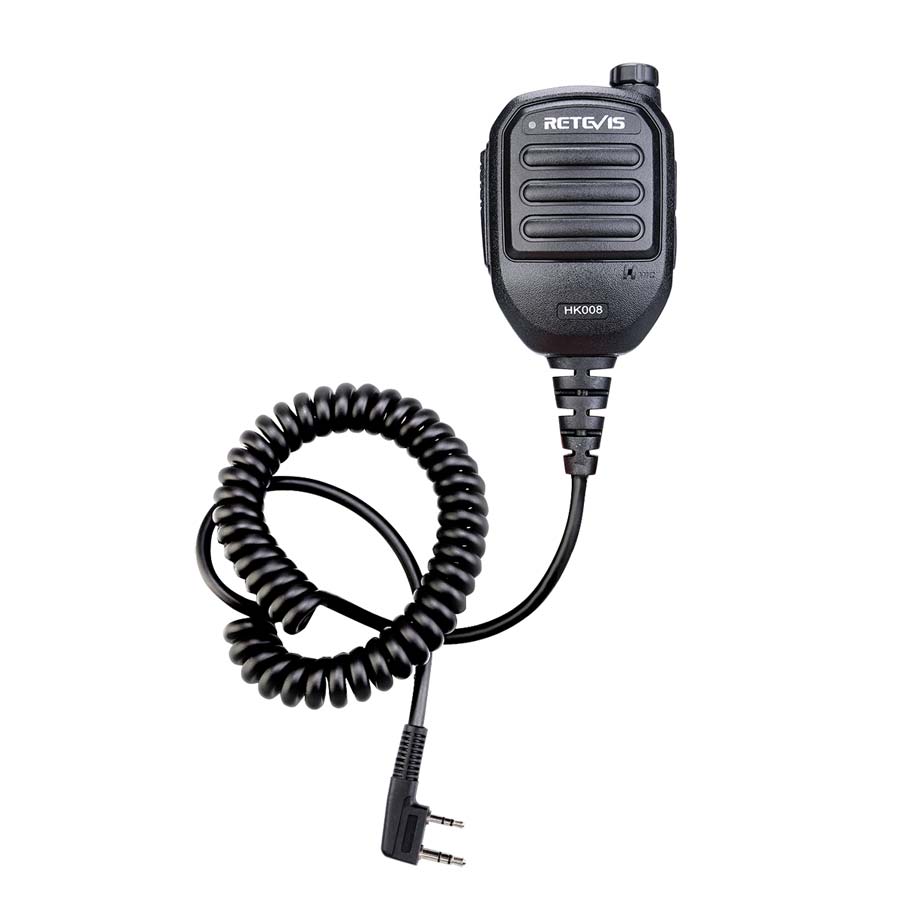Retevis HK008 Active Amplified Speaker Mic (Kenwood 2-Pin)