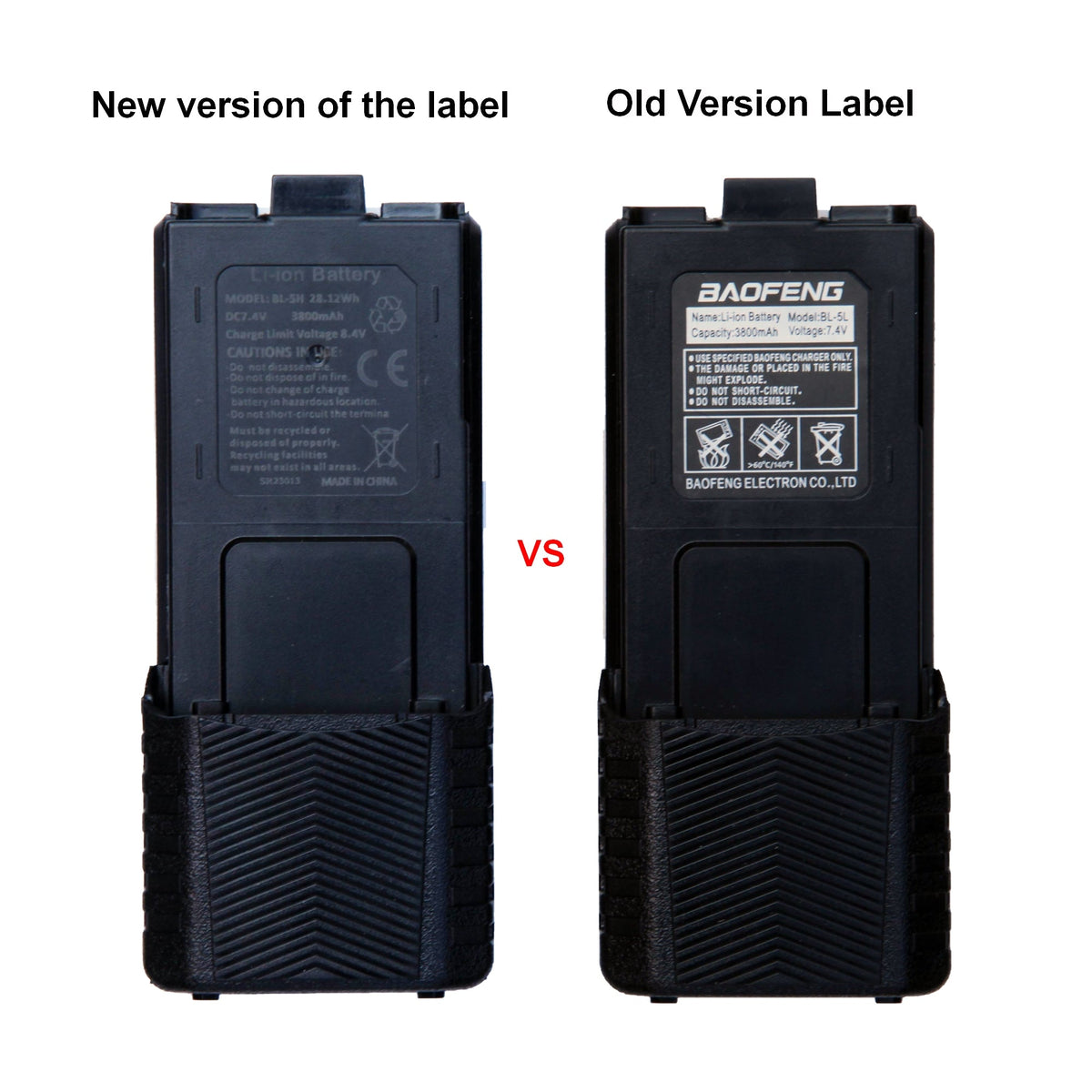 BF-TECH CA BL-5L 3800mAh 7.4V Extended Li-ion Battery for UV-5R Series