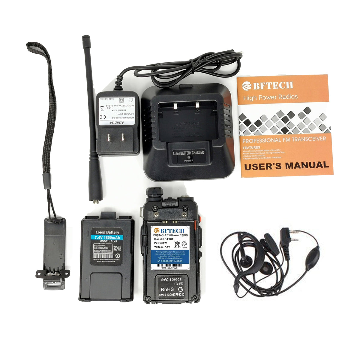BF-TECH CA BF-F5XT Dual-Band VHF/UHF Amateur Ham Radio