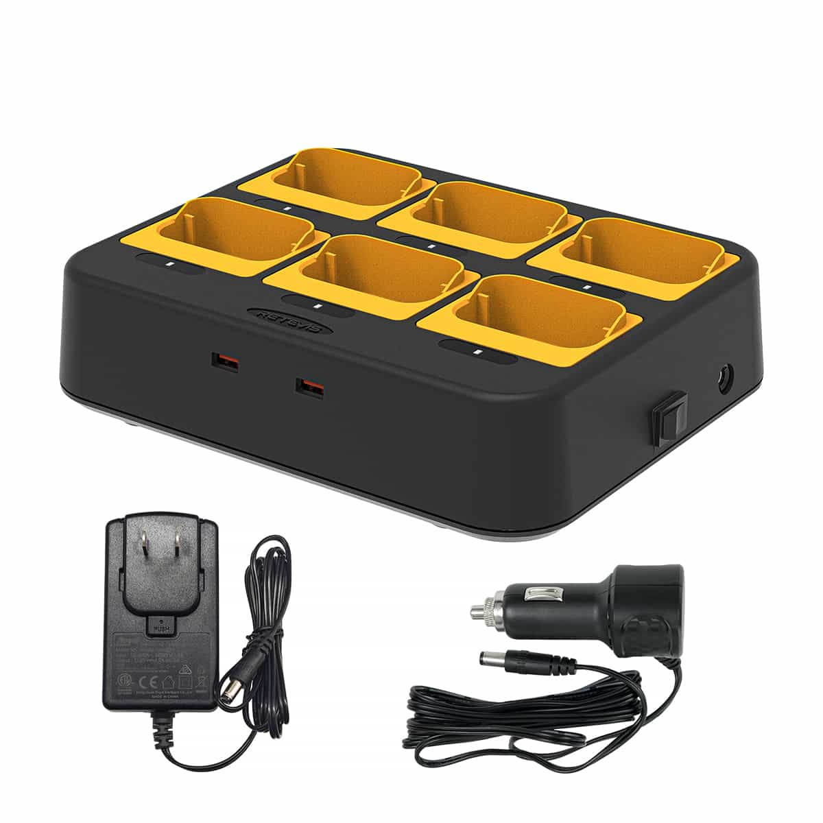 Retevis RTC48P 6-Unit Multi-Unit Charger for RB48, RB648 & RB48Plus Radios