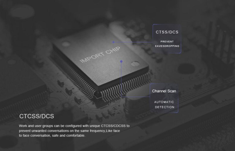 Microchip with advanced communication features in Baofeng BF-F8+ ham radio for amateur radio use