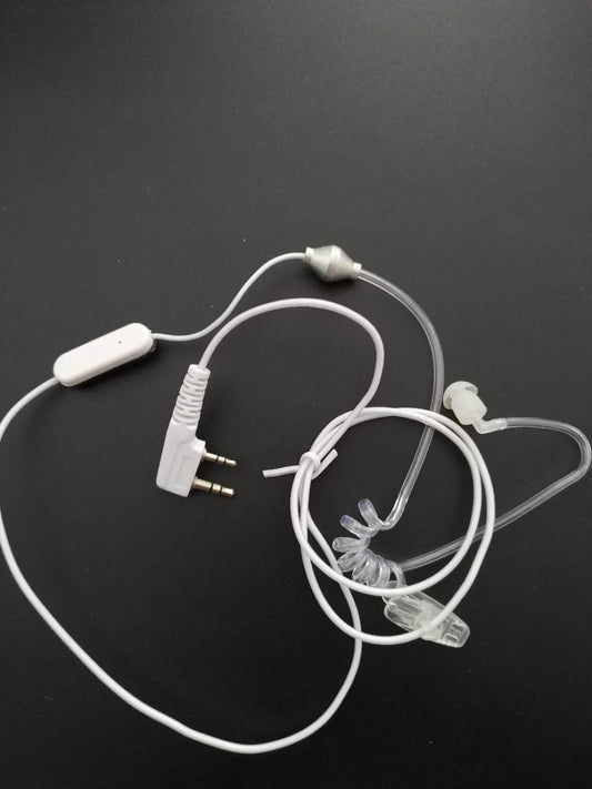 BF-TECH CA K1 2-Pin Covert Acoustic Tube Surveillance Earpiece Headset with Inline PTT Mic