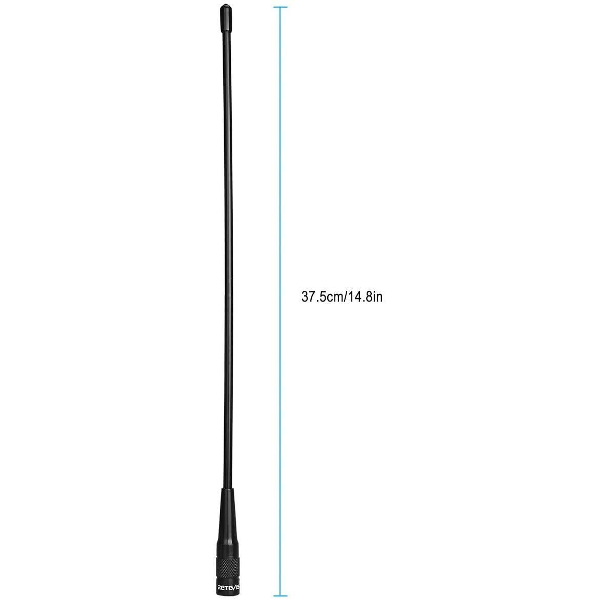 Handheld Amateur Radio Antenna 14.8" Dual Band Whip (SMA-Male)