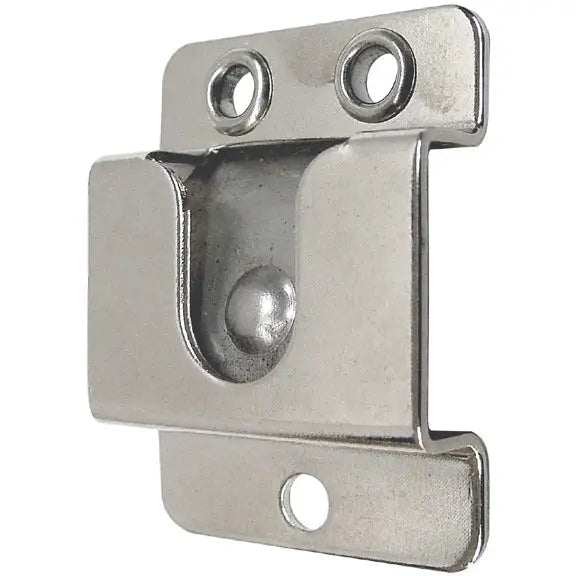 Metal bracket with mounting holes.