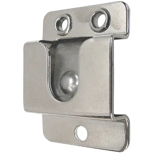Metal bracket with mounting holes.