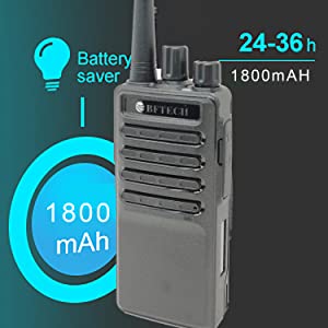BF-TECH BF-V8S walkie talkie with long-lasting 1800mAh battery for reliable communication