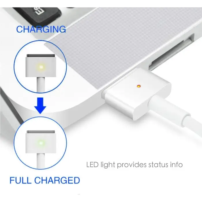 60w magsafe 2 t-tip ac replacement charger adapter