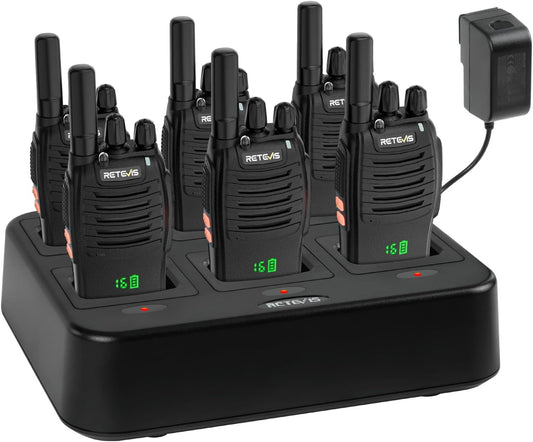 Retevis H777H 6-Radio Canadian GMRS License-Free Fleet Bundle with 6-Way Gang Charger