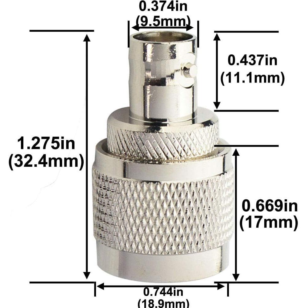 Adaptateur d'antenne PL259 UHF vers BNC