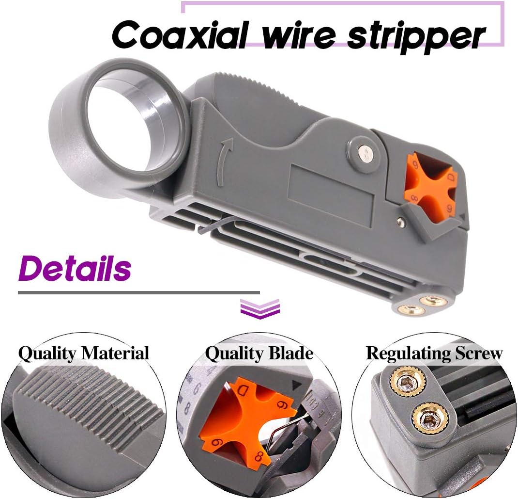 Fleetwood Digital 14-Piece Professional Coaxial Cable Crimping & Termination Tool Kit