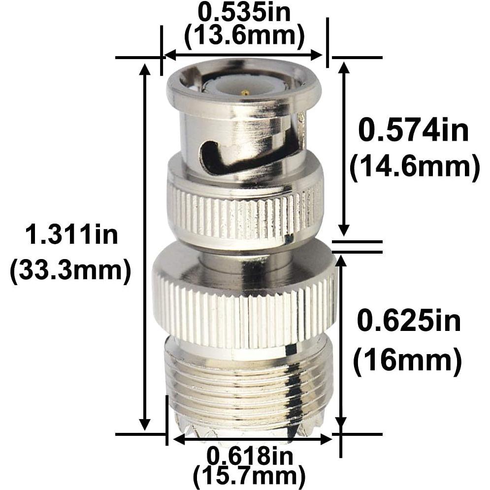Adaptateur d'antenne BNC à SO239 UHF
