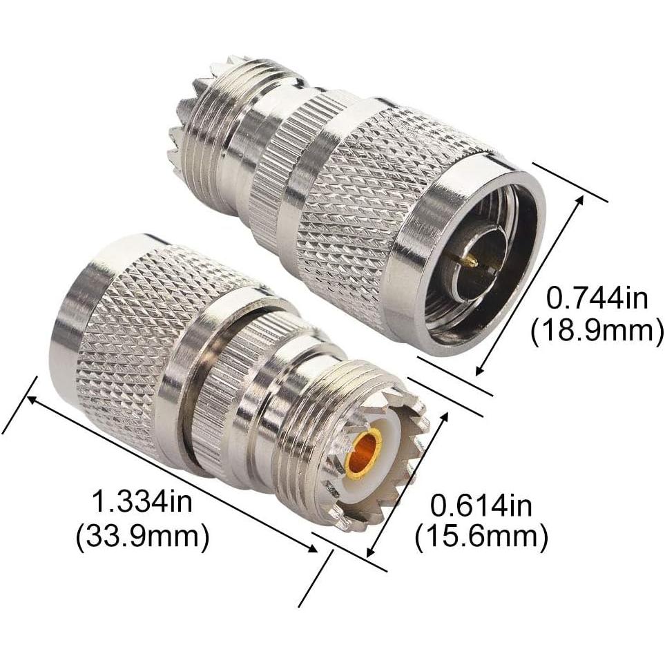 Type N-Male to SO-239 (UHF-Female) Coax Adapter