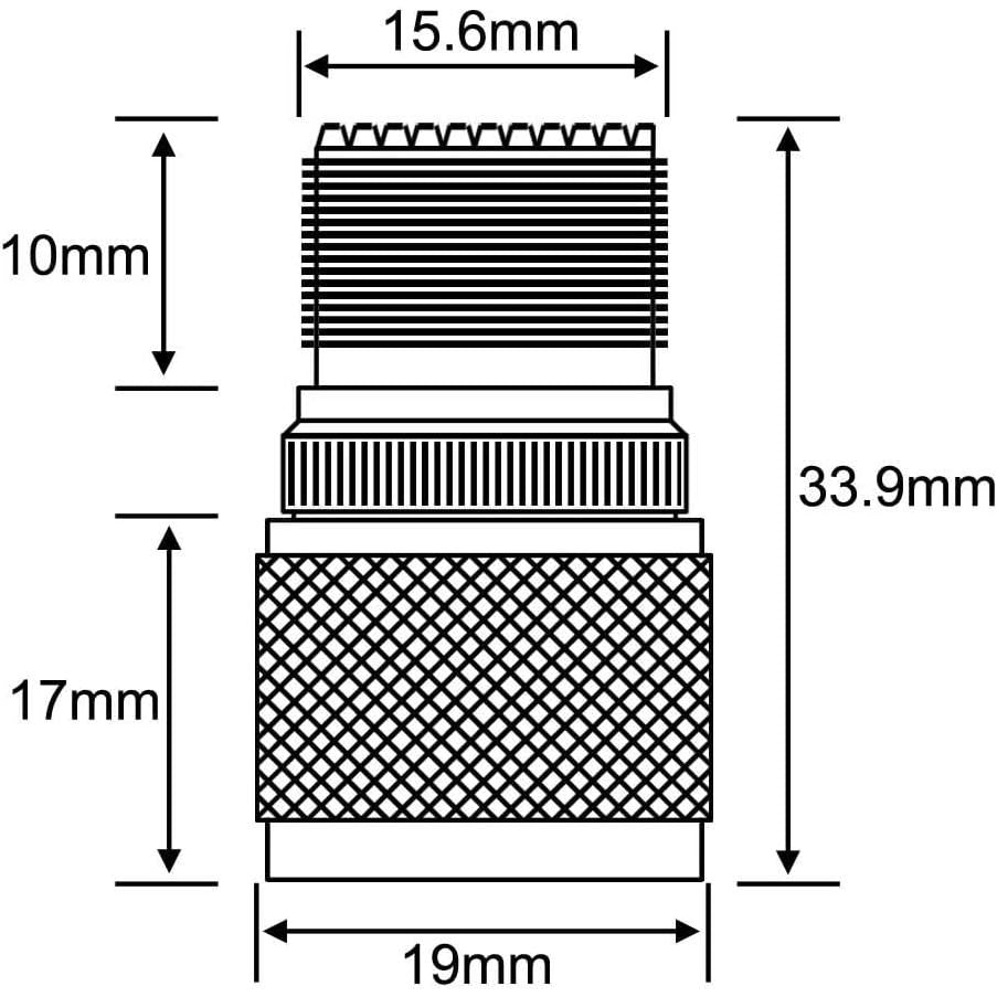 Type N-Male to SO-239 (UHF-Female) Coax Adapter