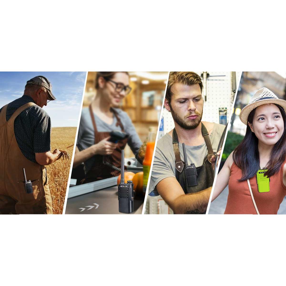 Retevis RT47 Rugged IP67 Waterproof FRS / GMRS Business Radio (License-Free)