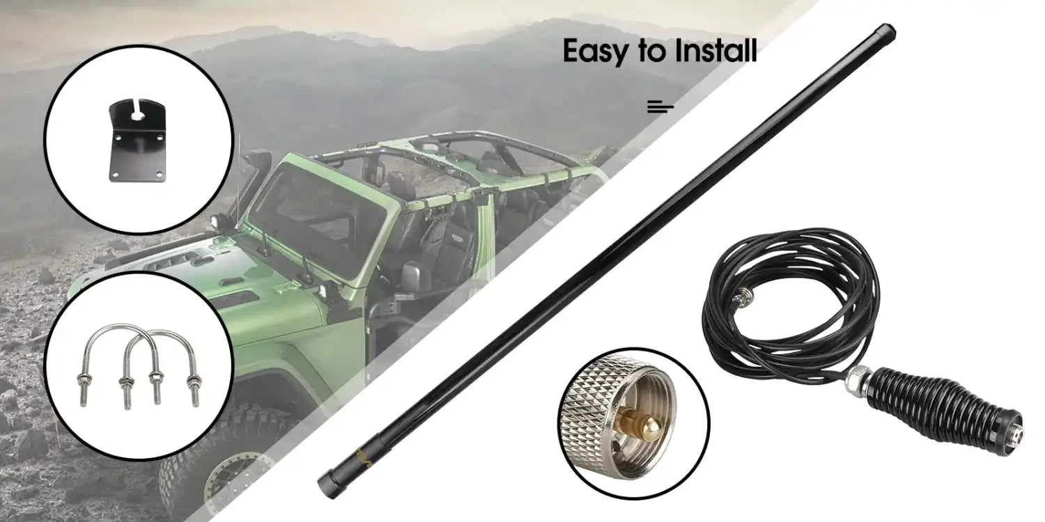 Retevis MR400 Mobile Radio Antenna Kit for Dual Band VHF UHF Communication Systems