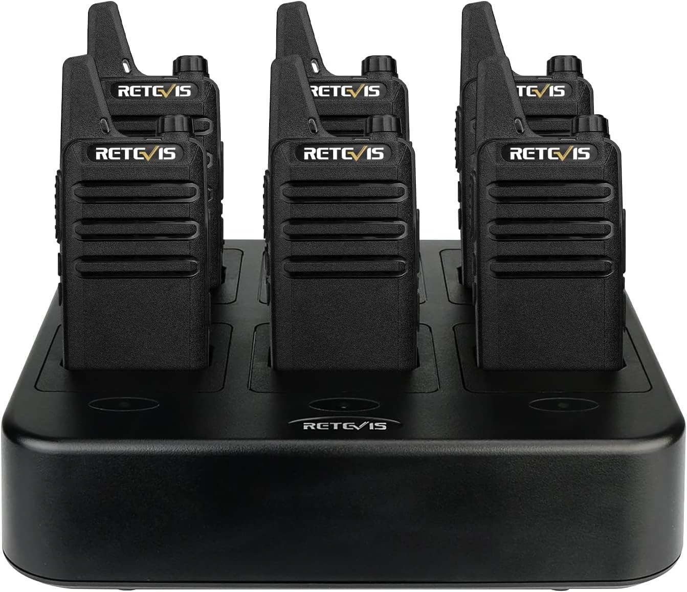 Retevis RT22 Mini Compact Business Radio – 6-Radio Fleet Bundle with 6-Way Gang Charger