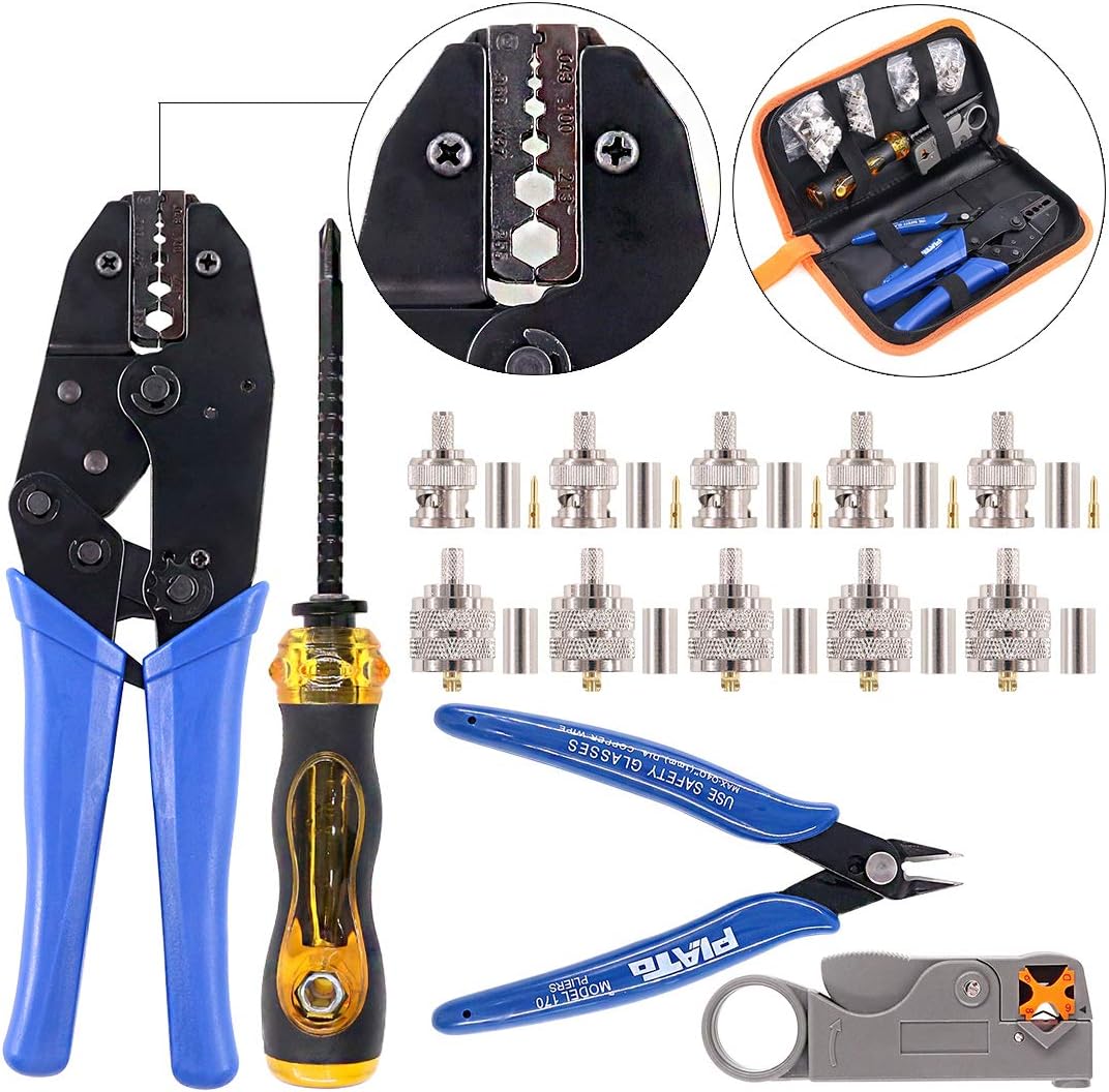 Fleetwood Digital 14-Piece Professional Coaxial Cable Crimping & Termination Tool Kit