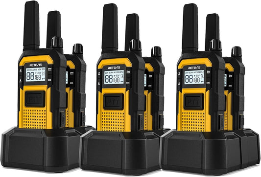 Retevis RB48 Heavy Duty License Free Job-Site GMRS Radio (6-Pack)