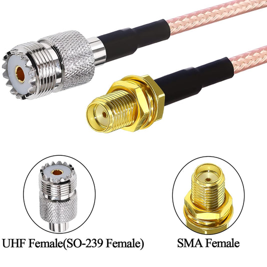 Adaptateur d'antenne queue de cochon SMA-F femelle à SO-239 UHF