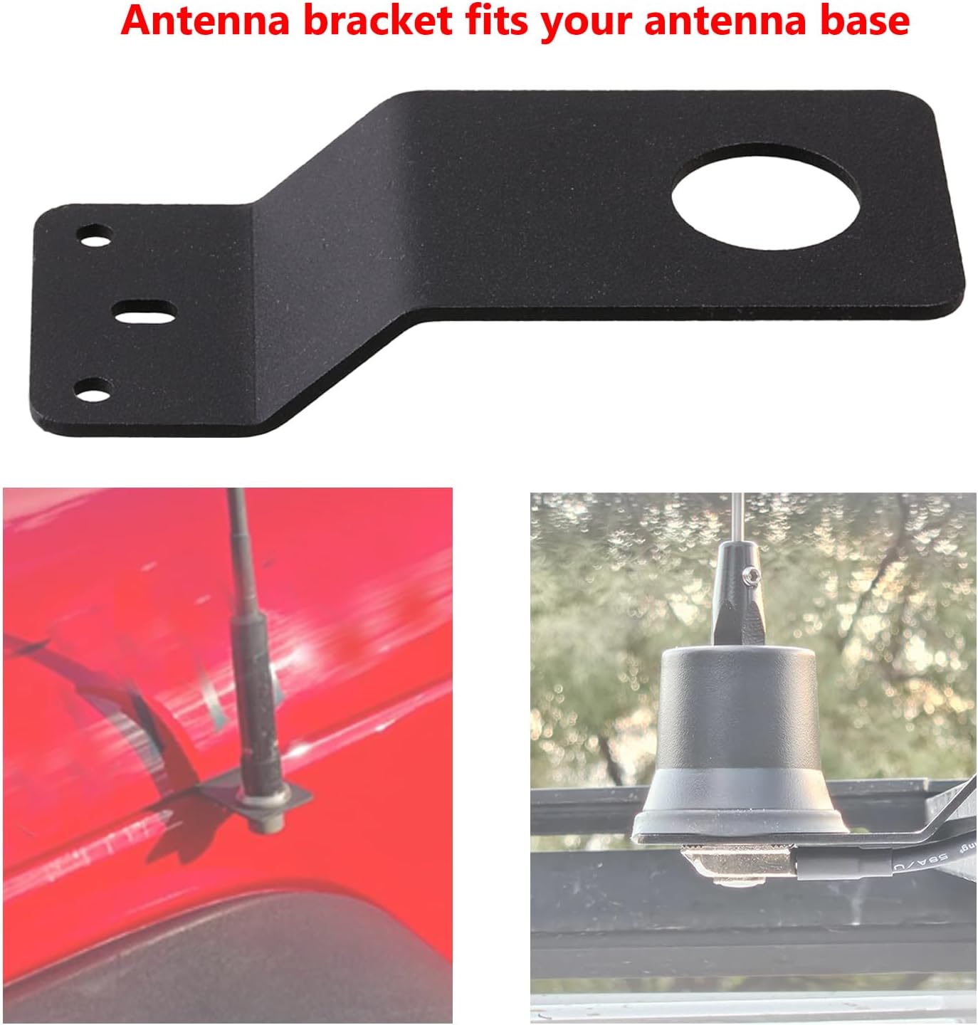 Heavy-Duty 3/4" Hole Steel Hood & Fender Antenna Mount Bracket for NMO Mobile Antennas