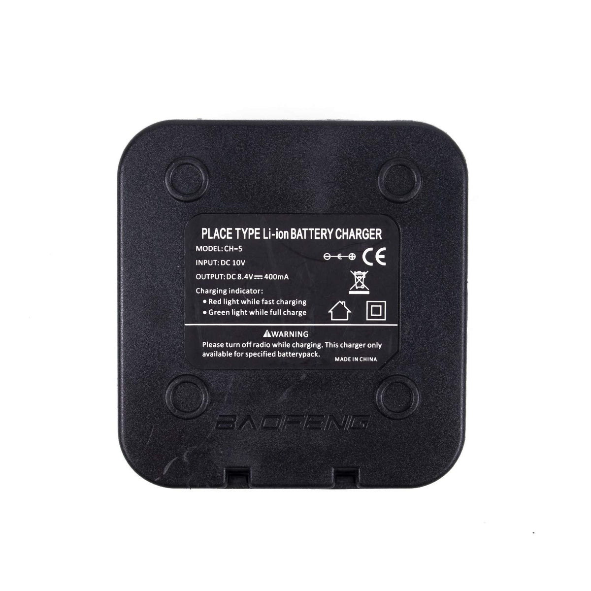 BF-TECH CA Desktop Rapid Drop-In Charger with AC Adapter for UV-5R Series & BL-5 Batteries