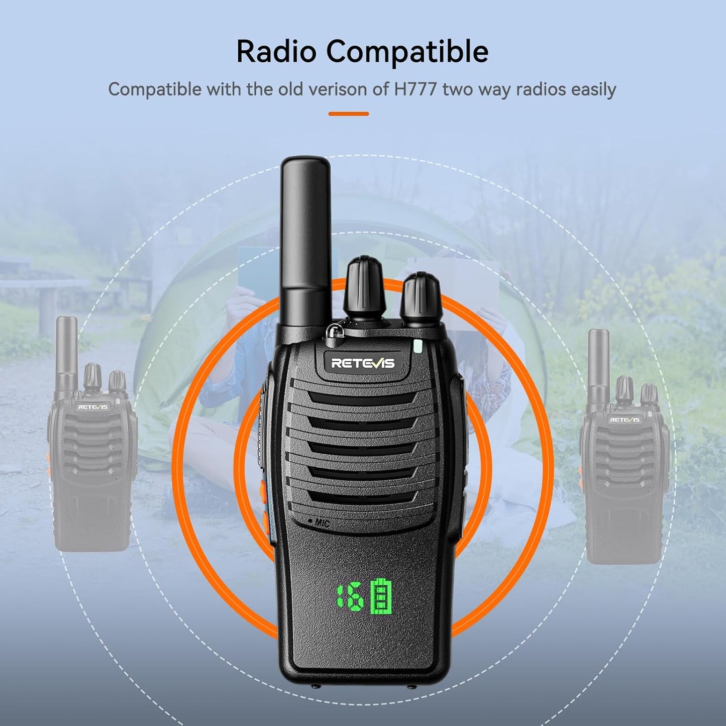 Retevis H777H 3-Radio Canadian GMRS License-Free Business Bundle