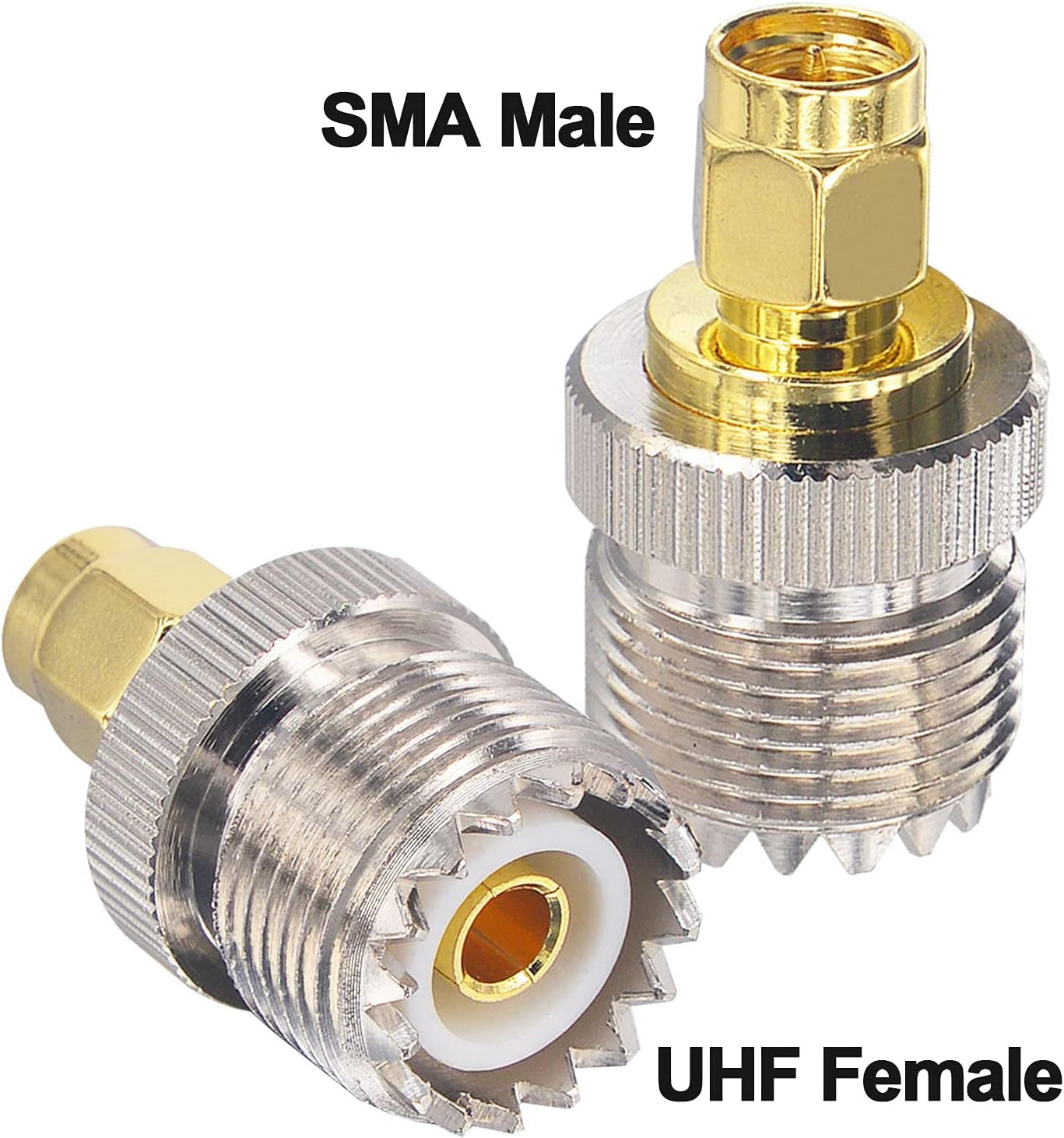 SMA-Male to SO-239 (UHF-Female) Adapter for Icom / Yaesu / Kenwood & RT85