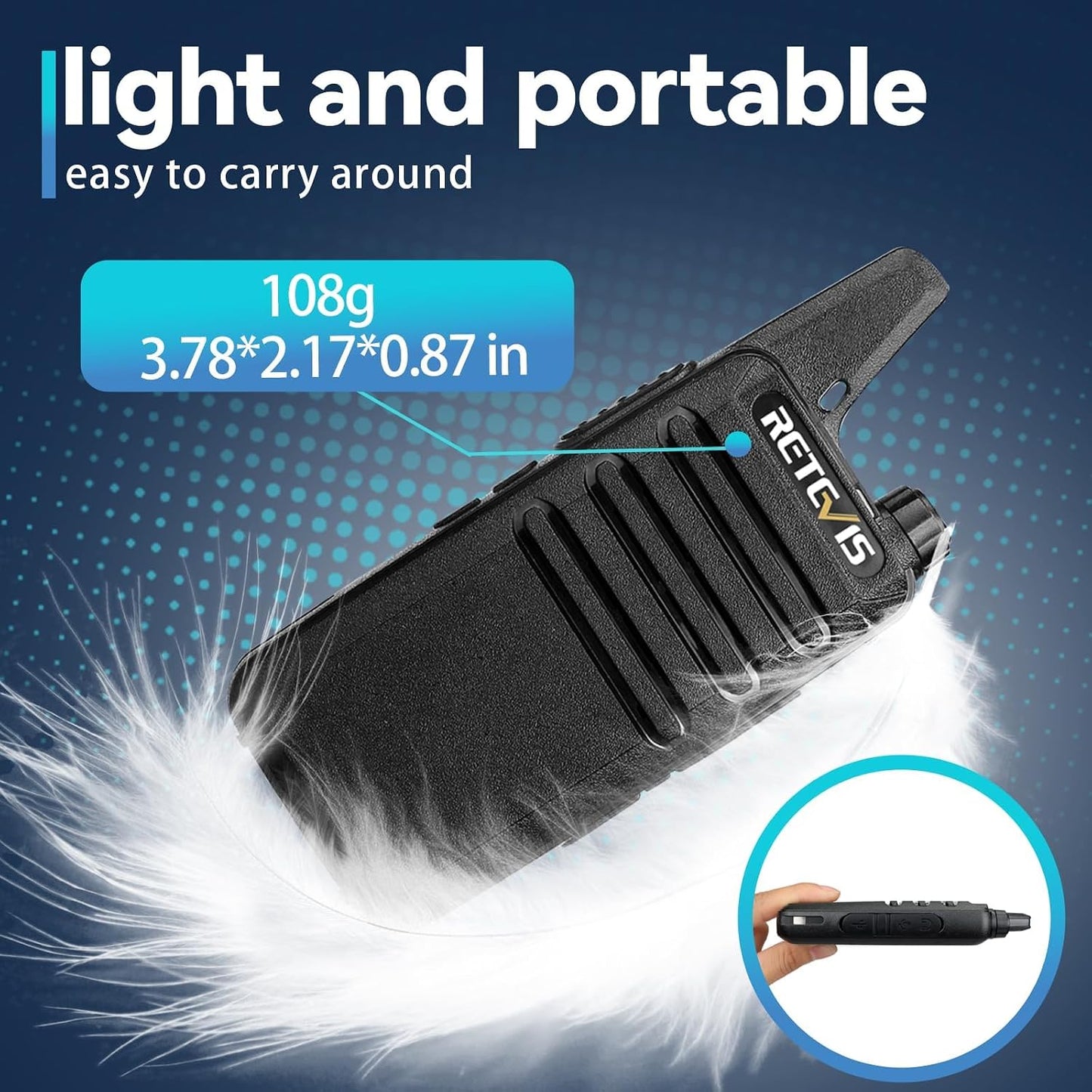Retevis RT22 Mini Compact Business Radio – 6-Radio Fleet Bundle with 6-Way Gang Charger