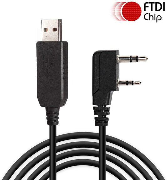 BFTECH FTDI PC01 Genuine Usb programming cable dual pin for bftech, baofeng, kenwood, and anytone radio
