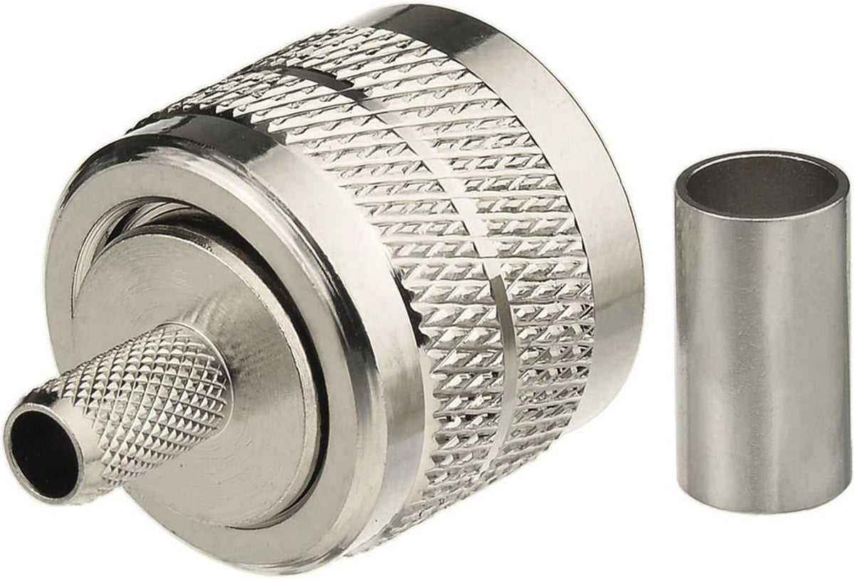Fleetwood Digital PL-259 (UHF Male) Crimp Connector for RG-58 & LMR-195 Coax