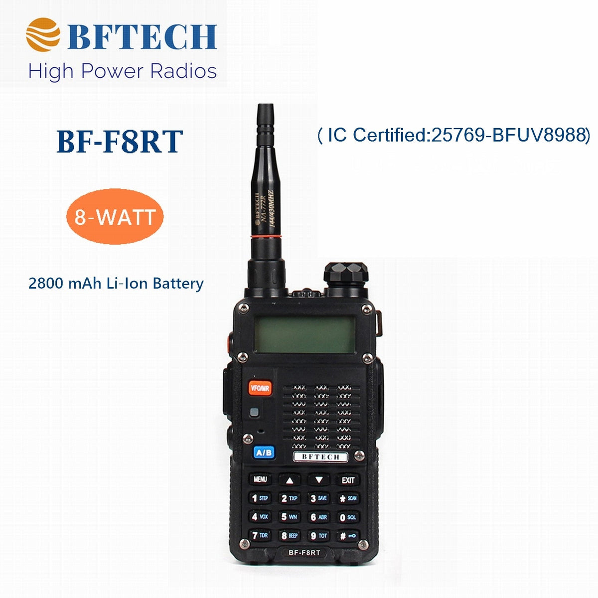 BF-TECH CA BF-F8RT 8W Dual-Band Amateur Ham Radio (2-Pack)