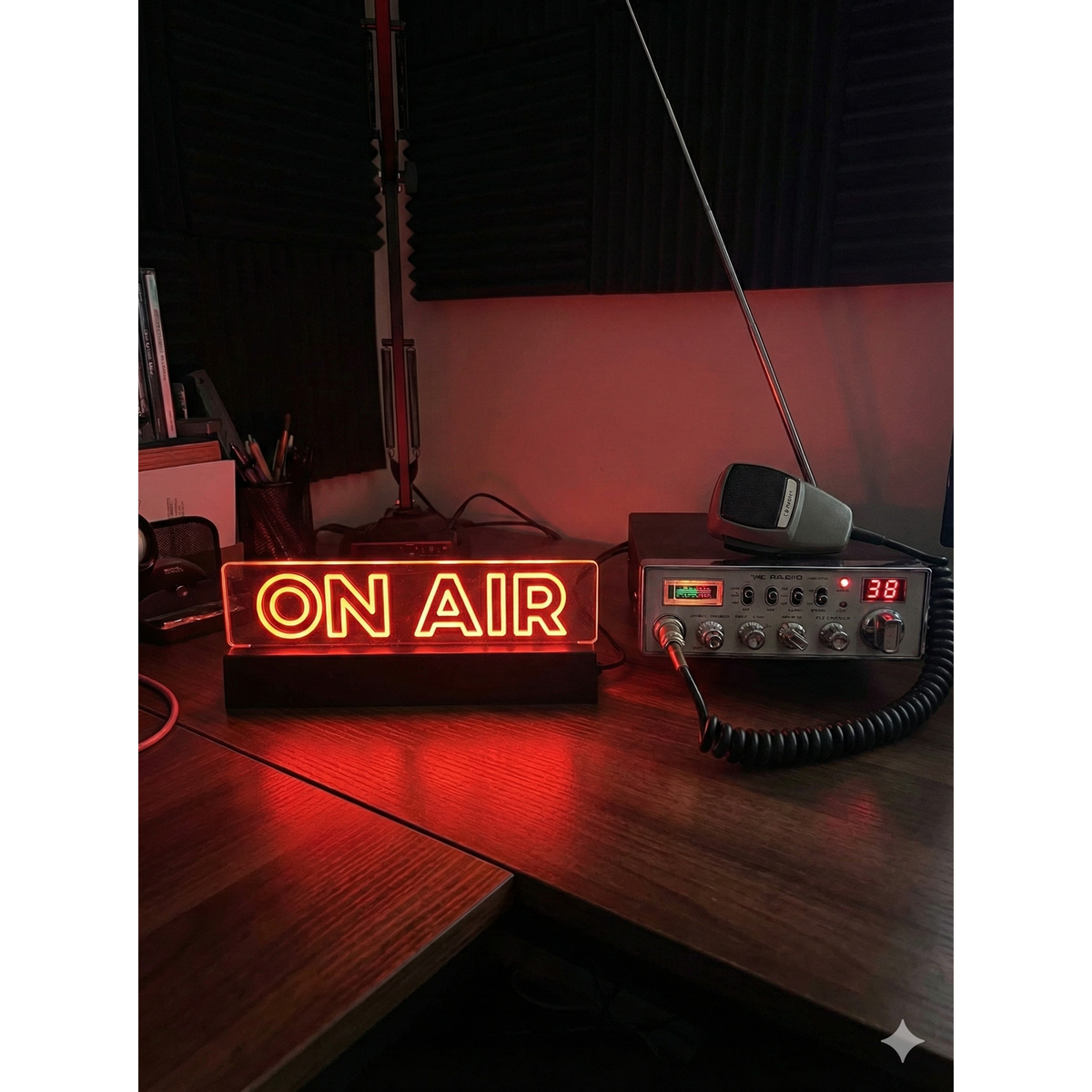 Ham Lighting Sign ON AIR Light Sign for Ham Shack | Battery Powered Acrylic Neon ...