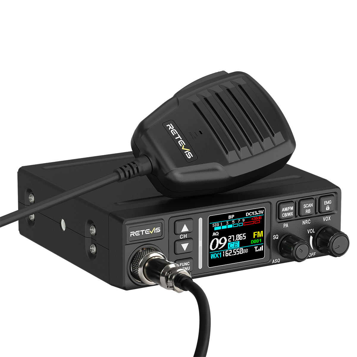 Retevis MB3B Dual-Mode AM/FM CB Radio with NRC Noise Reduction