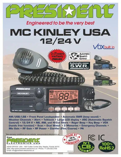 President McKinley USA AM/SSB CB Radio