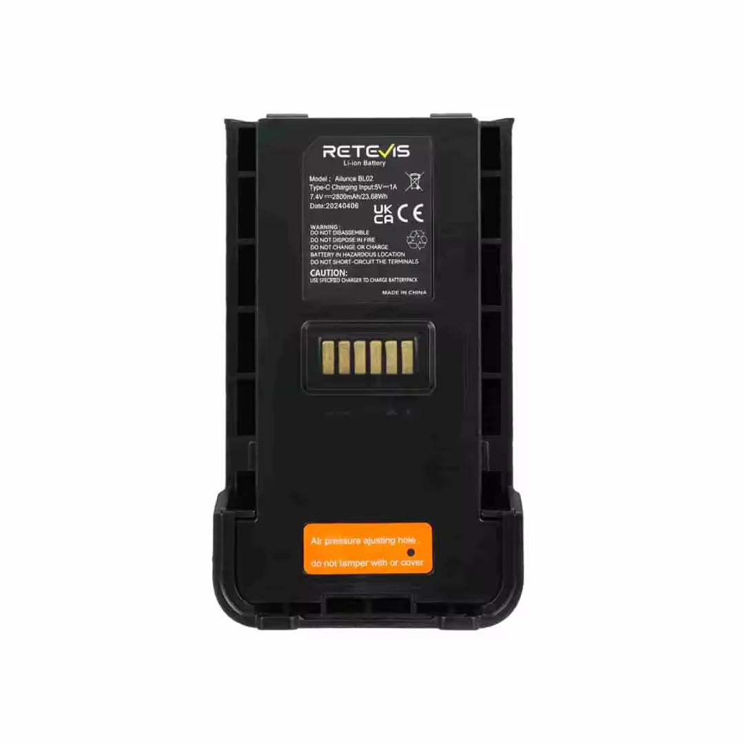 Retevis 2800mAh USB-C Li-ion Battery Pack for NR30, NR630 & HA1G / HA1UV Radios