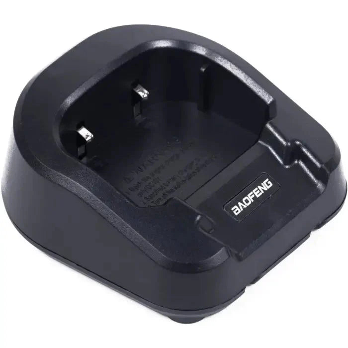 Charging dock or base for a Baofeng radio or device.