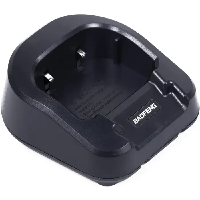 Black radio charging base.
