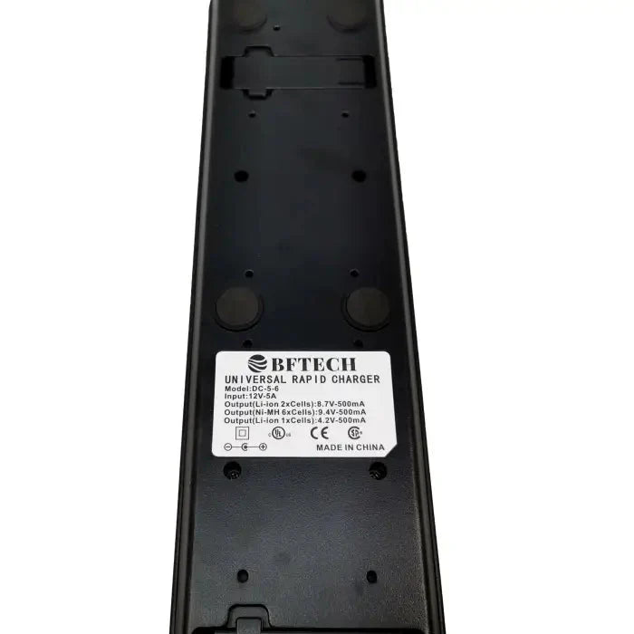 Black universal rapid battery charger.