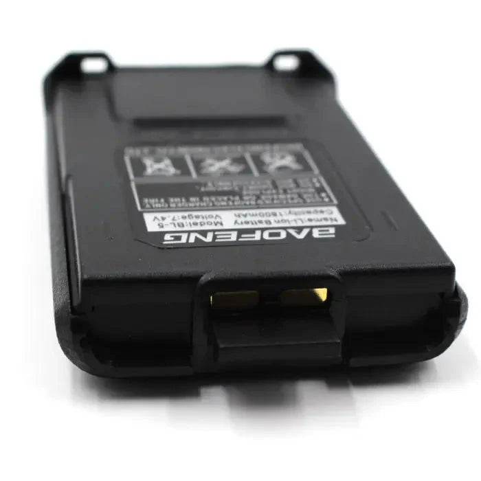 Black portable radio battery pack